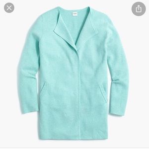 J. Crew Vanessa Sweater Jacket Heather Mint Medium